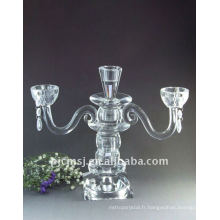 Candelabra optique en cristal grand pour des centres de table